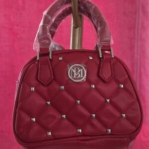 Studio Badgley Mischka Crossbody Dome With Studs. Color Is Red